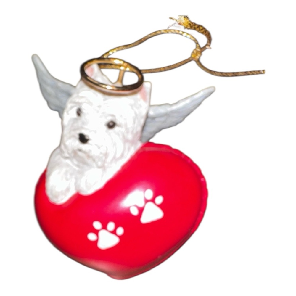 2004 Danbury Mint Westie Wonderland "Paw-Feet Angel" West Highland White Terrier